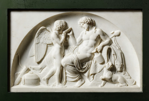 life-imitates-art-far-more:Bertel Thorvaldsen (1770-1844)“Cupid and Bacchus” (1824) Marb