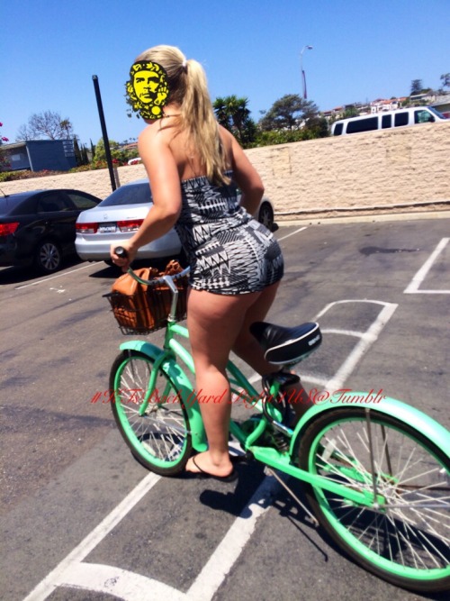 prfct4us:  Enjoying the weekend. Riding bikes with  my man on our way to brunch. Thankfully he’s phone is aways taking pictures of me.  Asss