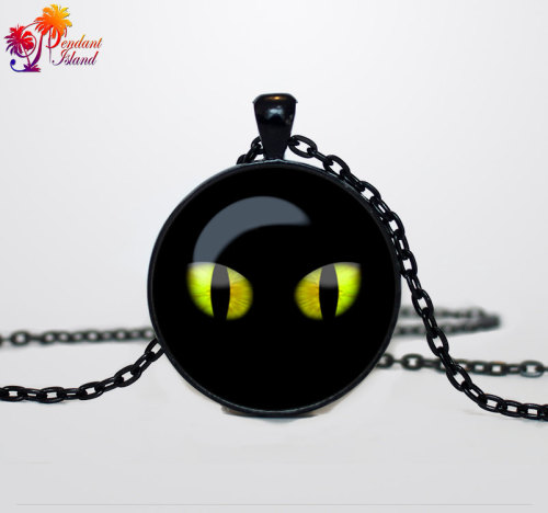 Halloween black cat necklace Halloween cat pendant Halloween jewelry Trick or Treat Halloween Pendan