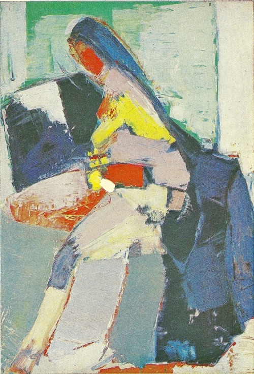 Portrait d'Anne de Staël   -   Nicolas de Stael  1953French-Russian   1914-1955Oil on canvas , 130 x