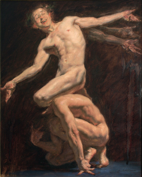 bloghqualls:  Robert Liberace, The Four Temperments: Sanguine and Melancholic, Oil on Canvas, 20 x 16 inches, 2004 