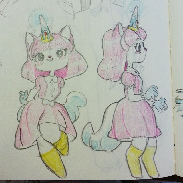 collarpoints:  Also doodled some princess unikitty today 