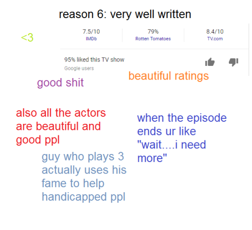 durito: pLES READ THIS I WORKED HARD AND CONSIDER THIS AMAZING SHOW rn this show has 3 seasons 