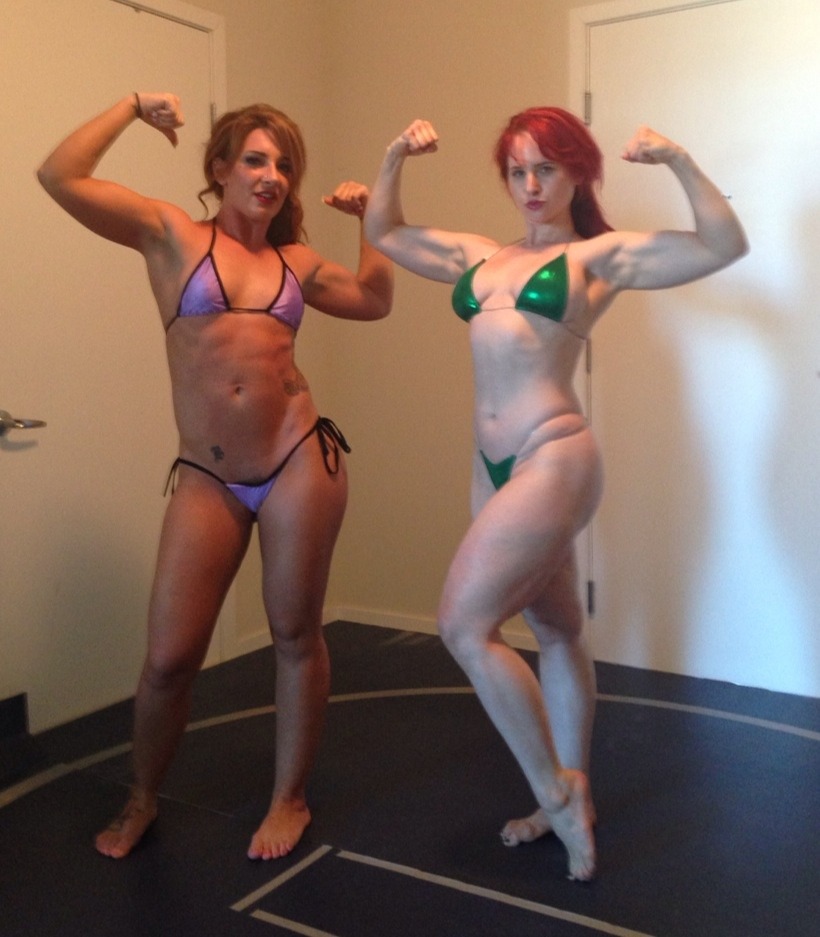 gorgeouspornstars:  andrearosu:  Just finished a sexy wrestling shoot with super