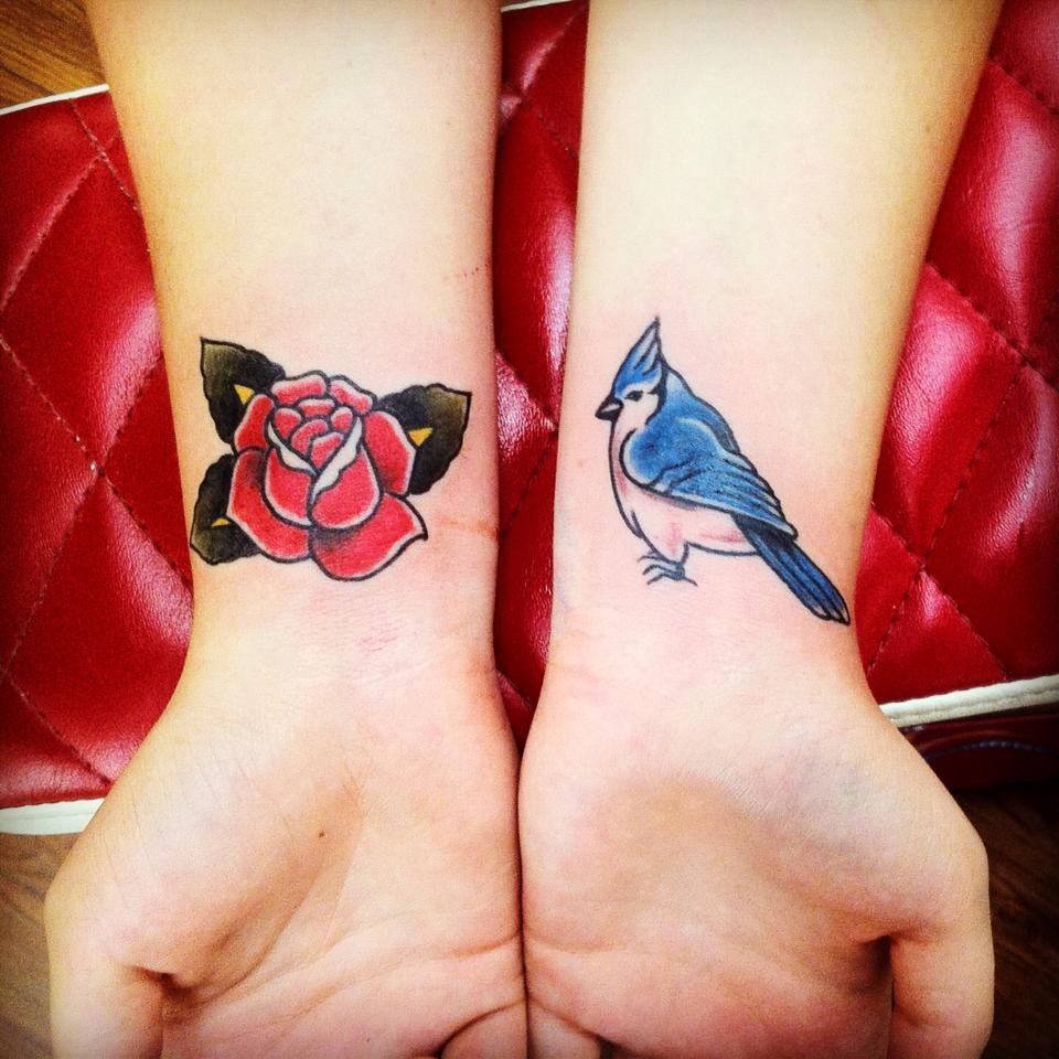 hannahsteeleart on Twitter Cardinal amp Blue Jay for Joes  grandparents tattoo tattooartist httpstcoN565cCDa94  Twitter