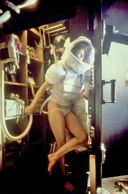 humanoidhistory:Sigourney Weaver in a production still from Alien (1979)