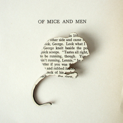 cubebreaker:Design company House of Ismay’s book brooches feature significant lines taken from well-