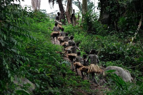 vintagecongo:  Mbuti boys, Ituri Forest, D.R. Congo Olson and Farlow These boys are going through th
