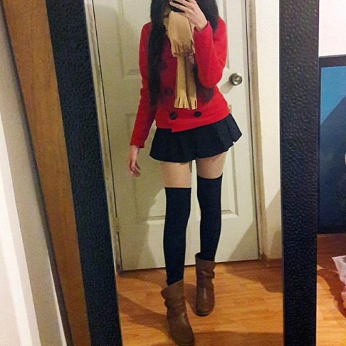#tohsakarin #waifu #fatestaynight #anime #cosplay #japan #zettairyouiki #stockings #medias #thighhig