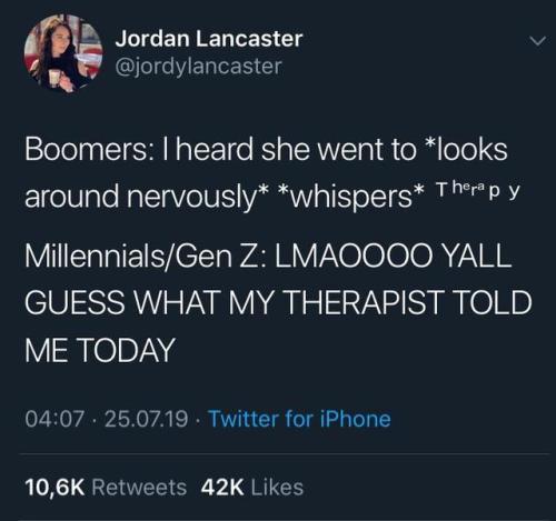 browsedankmemes:Millennials are killing stigmas via /r/wholesomememes ift.tt/2K5Dcfr