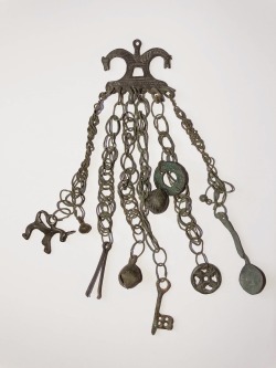archaicwonder:  Viking Bronze Amulets, c. 800-1000 AD,  Found in Ukraine, it consists of charms, amulets and pendants traditionally work by female Vikings. 