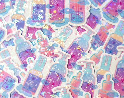 our first sparkly holographic sticker! im in love with these ones! they turned out great and i hope 