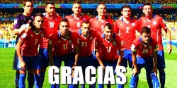 jaidefinichon:  NOS VAMOS…. PERO NOS VAMOS CON LA FRENTE EN ALTO… GRACIAS POR TODO, GRACIAS POR HACERNOS CREER, POR HACERNOS SOÑAR, GRACIAS POR LOS TRIUNFOS ANTE AUSTRALIA Y ESPAÑA, GRACIAS POR EL BUEN JUEGO ANTE HOLANDA Y GRACIAS POR LA GARRA MOSTRADA