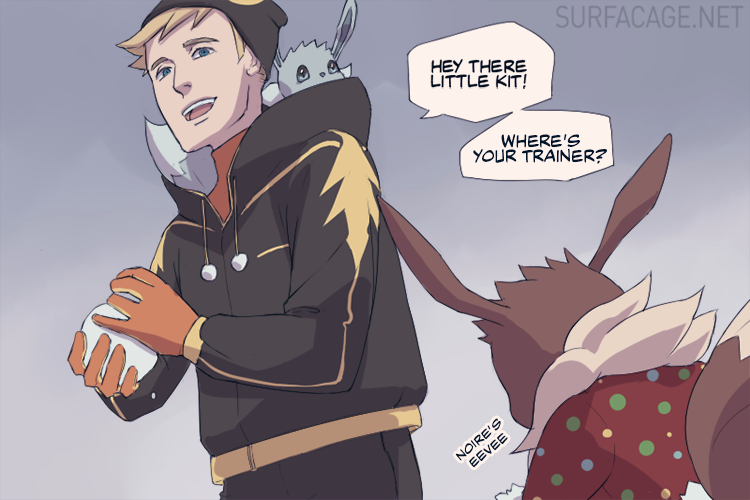surfacage:  holiday sweaters(dumpling the shiny eevee is chibiwriter’s)