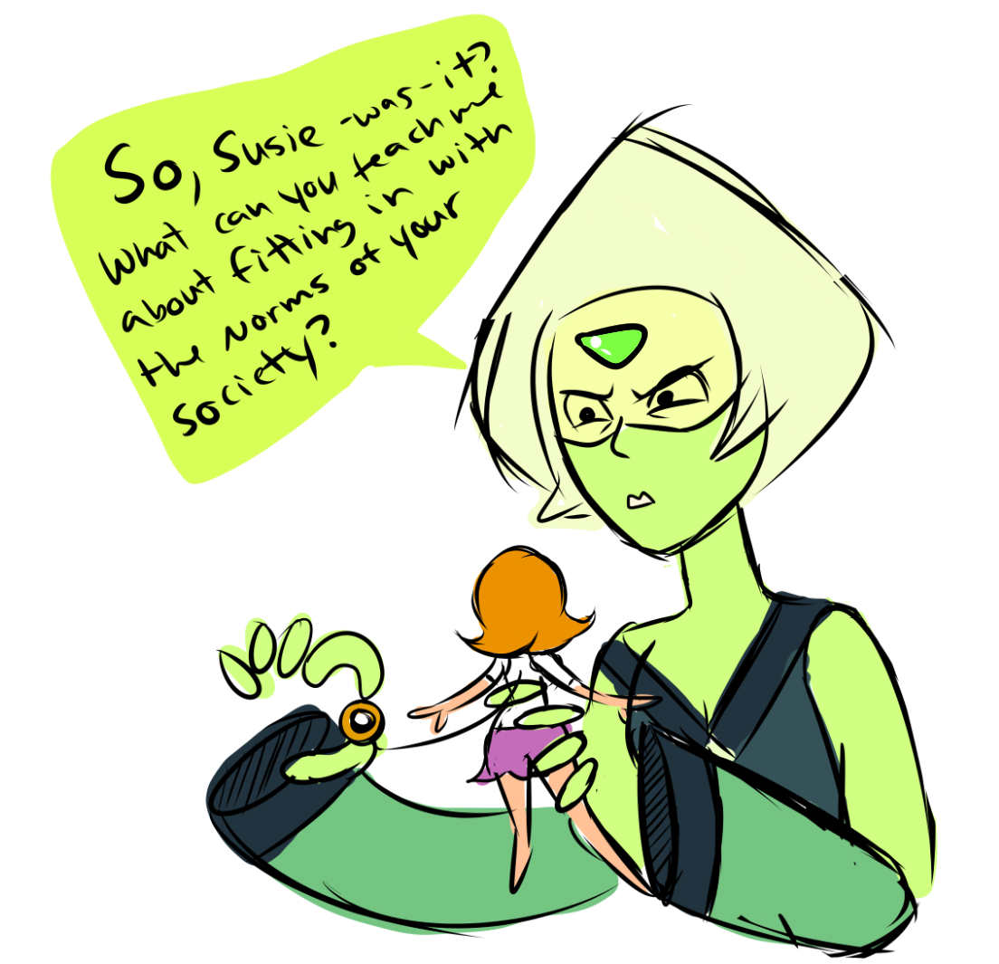 pastel-possum:  And then Susie and Peridot went off to conquer the Universe.But in