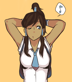 hehe Pervy Korra got a taste of her own medicine~ ;9  Gawd I love Korrasami~ &lt;3 &lt;3 &lt;3