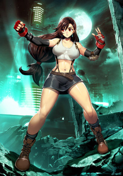 genzoman: An old Final Fantasy commission. Love Tifa! http://fav.me/dbae54d 