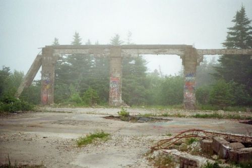 Abandoned radar station known as the Red Cliff Radar Station.