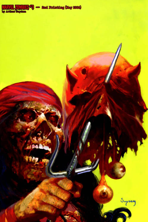 brianmichaelbendis:  Arthur Suydam zombifies Marvel’s most iconic covers