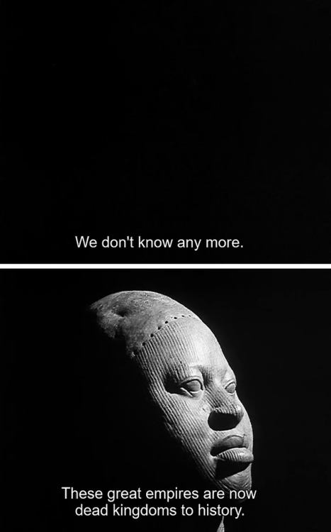 cucullas: sesiondemadrugada:  Les statues meurent aussi (Ghislain Cloquet, Chris Marker &amp; Al