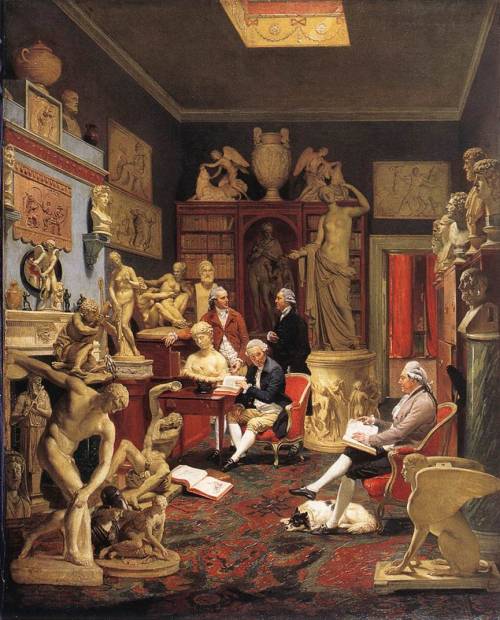 fleurdulys:Charles Townley in the Park St. Gallery  - Johann Zoffany1782