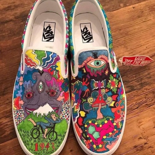 Mushroom themed custom Vans Slip On Sneakers – RAD Shirts Custom Printing