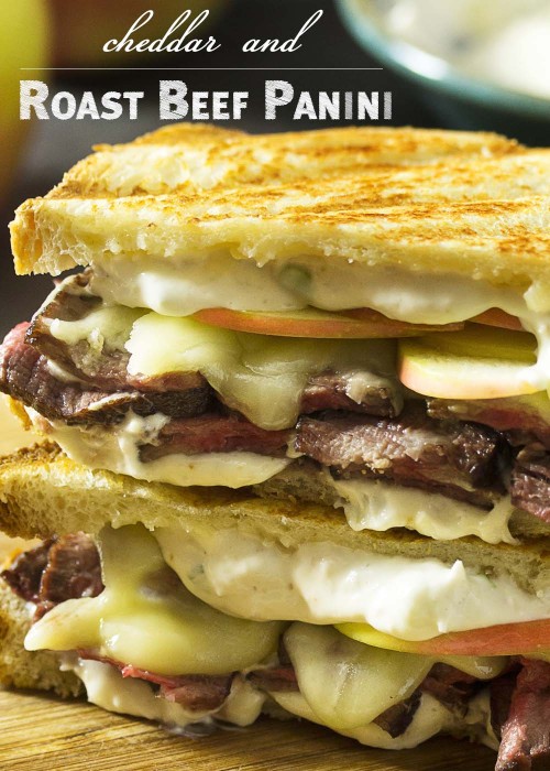 justalittlebitofbacon:Melty cheddar. Crisp apple. Spicy horseradish. Tender roast beef. You know you