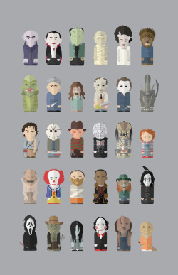 artagainstsociety:    Horror Icons by Big