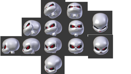 theskeletongames:I made a model for Edgy that I often use for those hard angles. I’ve had a fe