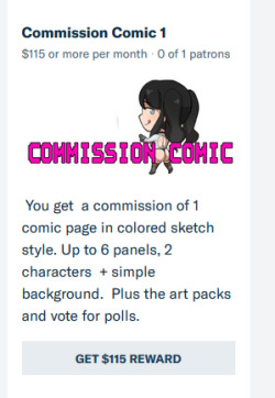 The comic tier is open again 7u7 You can