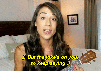 colleen-evans:  the only correct way to respond to mean comments (x) 