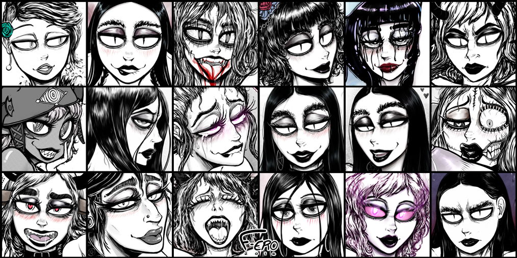 f-ero:I felt like doing one of these once again~Good way to see the variety of faces