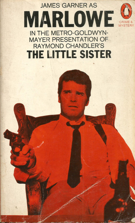 everythingsecondhand: The Little Sister, by Raymond Chandler (Penguin, 1969). From a charity shop in Canterbury.  ‘The pebbled glass door panel is lettered in flaked black paint: ‘Philip Marlowe….Investigations’. It is a reasonably shabby
