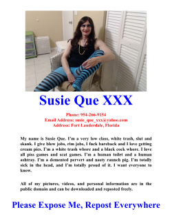 susiequexxx:  I’m Susie, I crave exposure