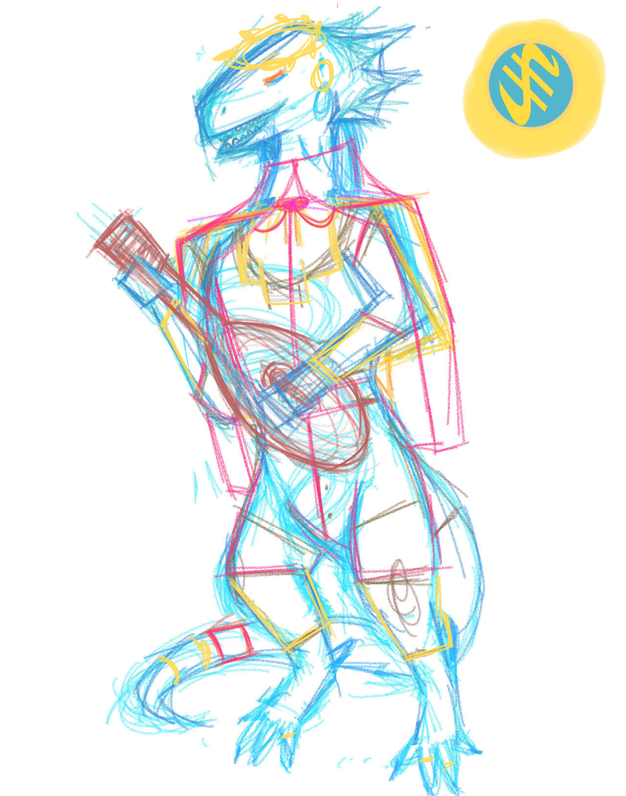 bombguts: my dragonborn bard for a dnd thing with some friends! her name’s taboney