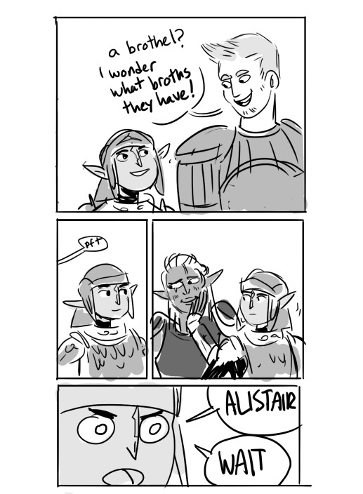 rockleaf:  based on some banter in dao.. i dont think i posted this here yetzevran’s reaction to stuff is mahariel’s most reliable thats-not-what-u-think-it-is indicator