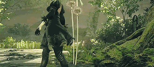 trashsnake:  Nier: Automata (2016) Yoko Taro x Platinum Games x Keiichi Okabe x Akihiko Yoshida    noun, plural automatons, automata  [aw-tom-uh-tuh] 1.a mechanical figure or contrivance constructed to act as if by its ownmotive power; robot. 2.a person