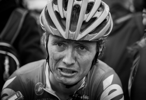A disappointed Johan Van Summeren failed to defend his 2011 Paris Roubaix title.