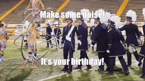 therelativelydispleasedhatter: Because today was a certain drum corps blogger’s birthday, I pu