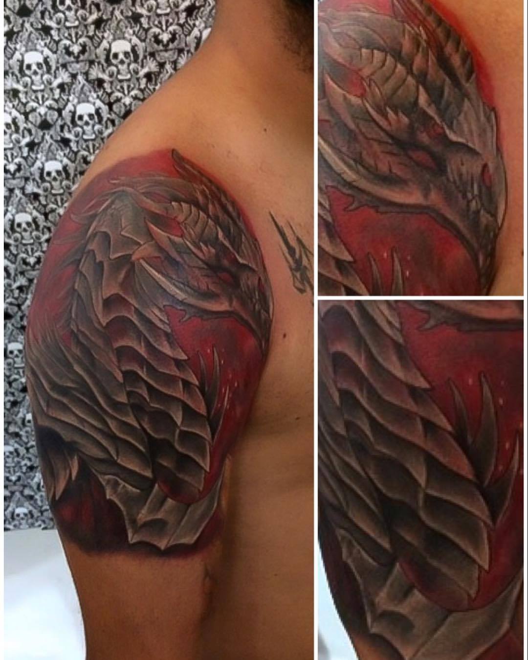 💀✖️tatuaje de dragon a colores para el pana @albornozcarlos una sesión! Buen