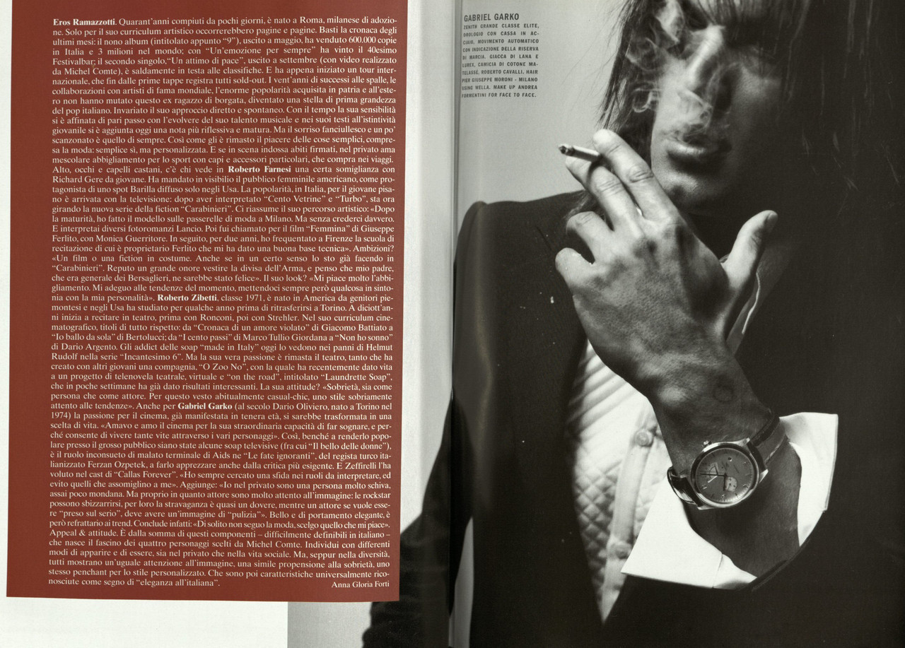 teenagedirtstache:Italian Portfolio November 2004 L’Uomo Vogue photos by Michel