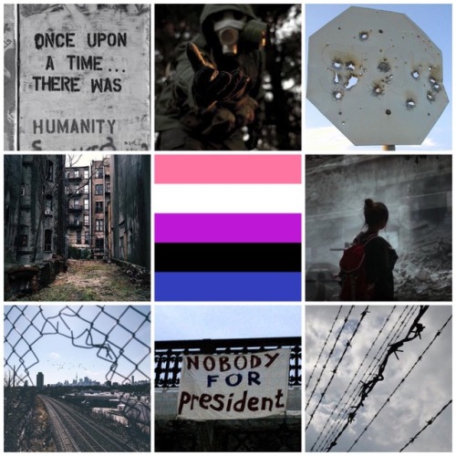 Genderfluid Dystopian Moodboard for Anonymous