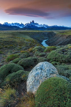 travelgurus:             Fitz Roy after sunset at Patagonia by Gleb Tarro                   Travel Gurus - Follow for more Nature Photographies!  