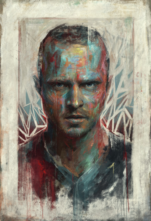 samspratt: &ldquo;Bitch&rdquo; - Portrait of Aaron Paul/Jesse Pinkman by Sam Spratt