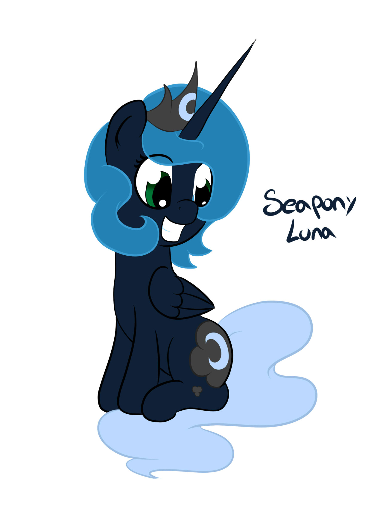 askseaponyluna:  Pony, Seapony Luna. If We’re Ponyfied, Then Are We Just Tiny Luna?