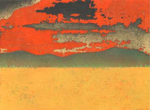 ein-bleistift-und-radiergummi:  Keiji Shinohara Woodblock Print 