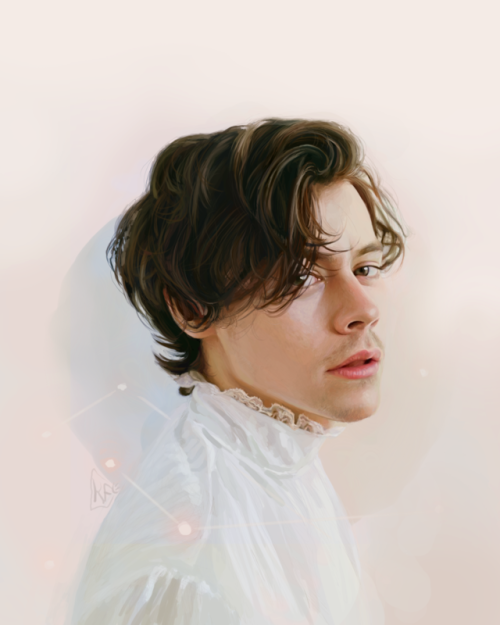 letstakeittothegrave:  a painting of harry styles, aka the light of my entire life, that took me lik