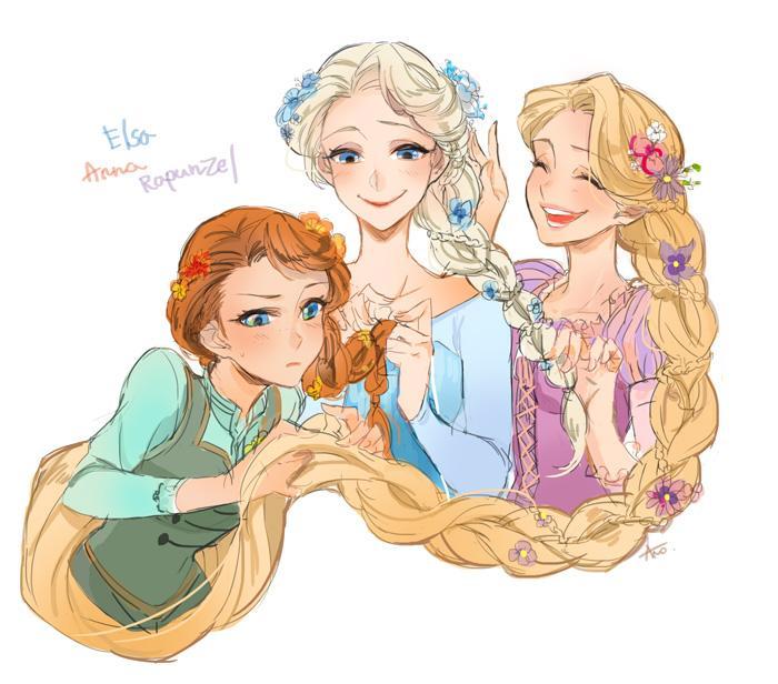 PARTY PARTY PARTY HARD — [Image: fanart of Anna and Elsa from Frozen and...