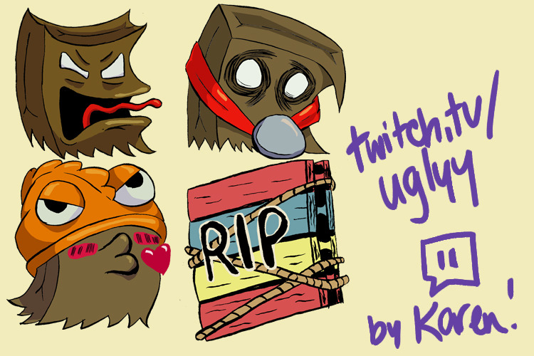 Karen Draws Hee Yay Twitch Emotes