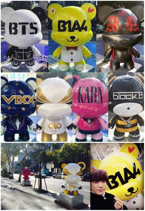 Cute figurines emblazoned with K-Pop idols’ names decorate the streets of Seoul!by &heart